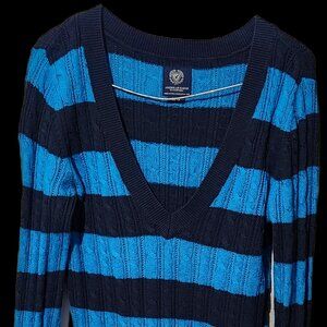 Large American Eagle Blue Striped Sweater